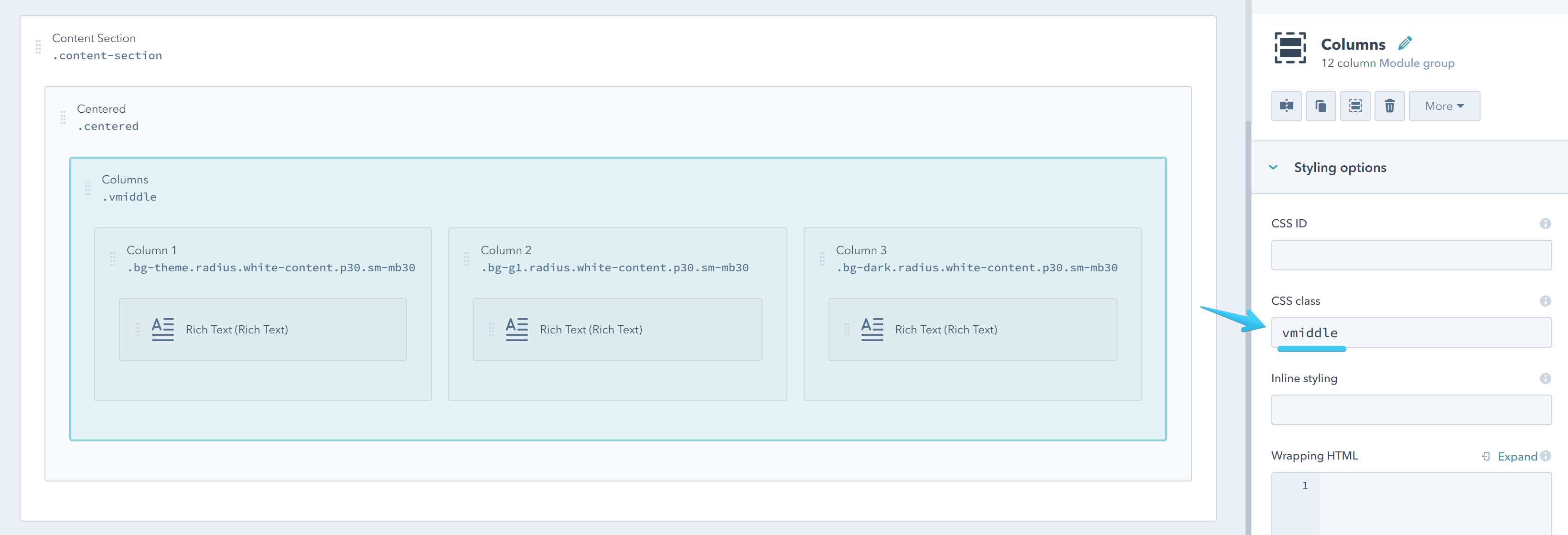 Act2 Template Builder Vmiddle CSS Class